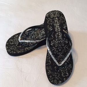atmosphere Swim & beach black platform flip flops
